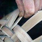 Owen Jones making an oak swill at Hatfield Living Crafts fair 2017